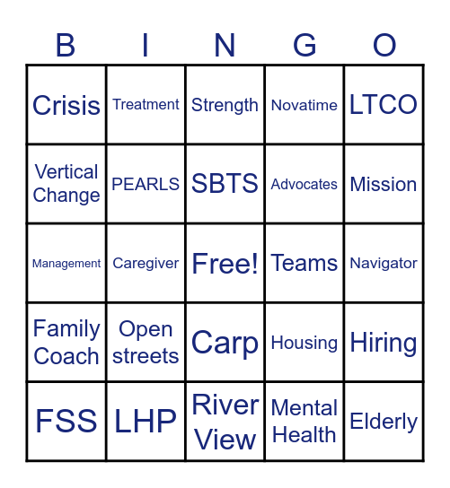 FSA Bingo Card