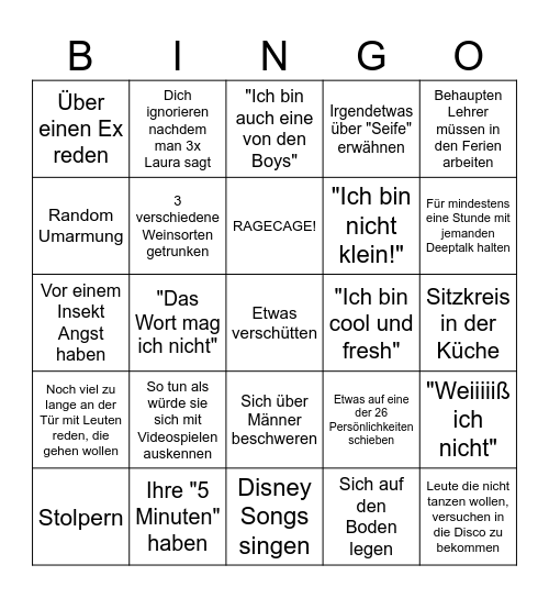 Laura Bingo Card