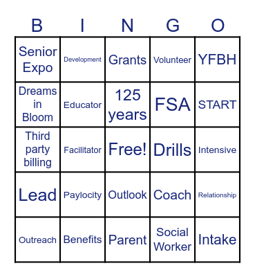 FSA Bingo Card