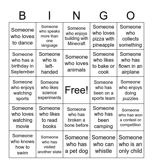 WAVA Bingo Card