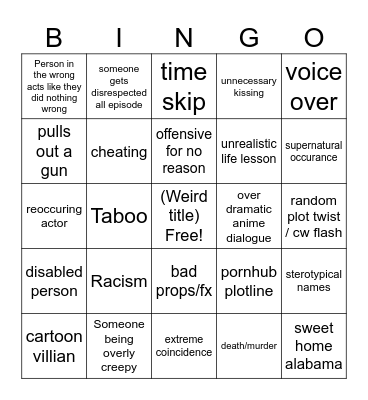 tommorows teachings bingo Card