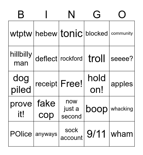 Abe Bingo Card