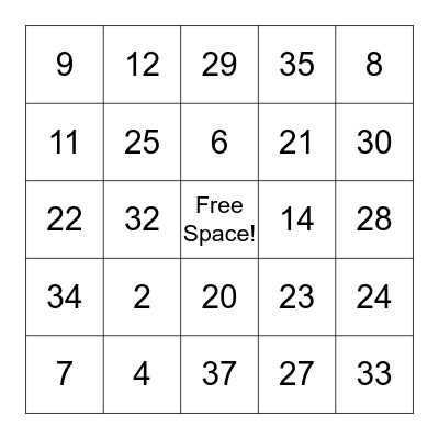 Bingo Card