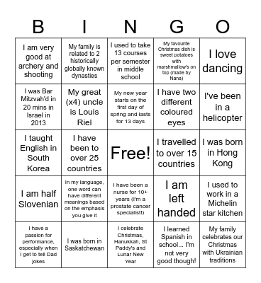 INCLUSION MONTH BINGO Card