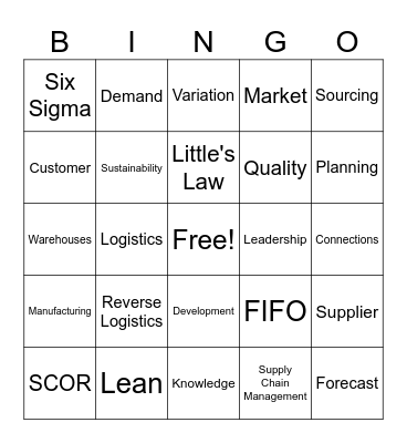 WISE Bingo! Bingo Card