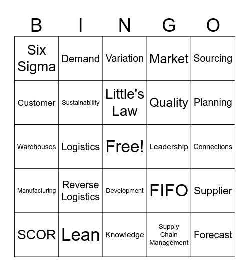 WISE Bingo! Bingo Card