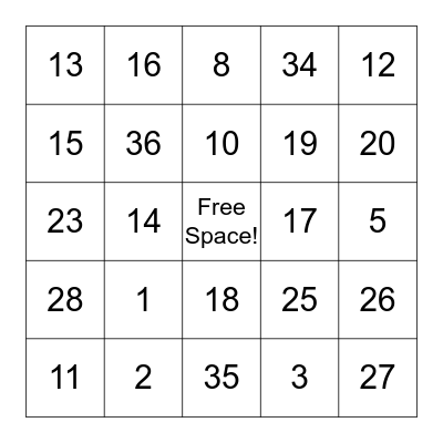 Bingo Card