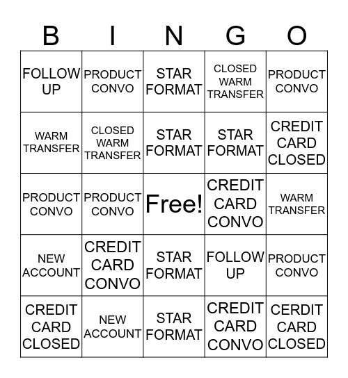 FREAKY FRIDAY Bingo Card