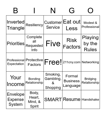 CTT Bingo Card
