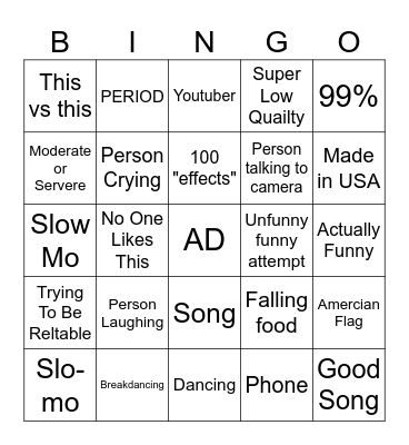 AD BINGO Card