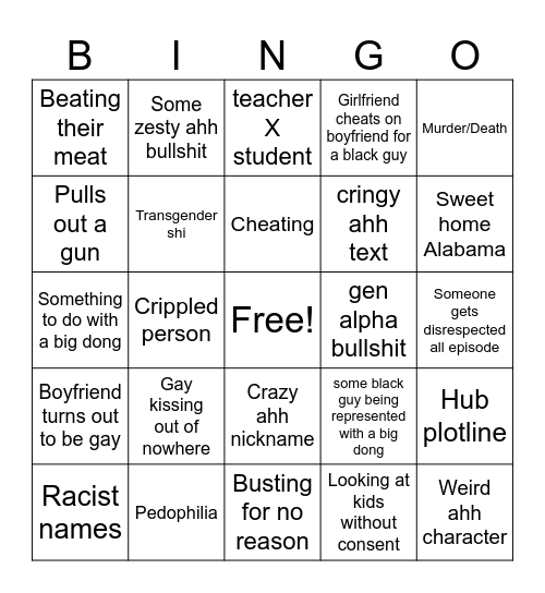 Tomorrows teaching crazy ahh shi Bingo Card