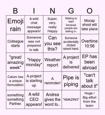 Office bingo 2024 HT Bingo Card