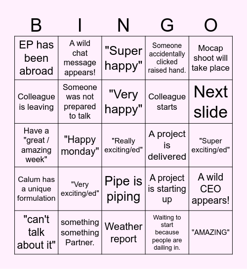 Office bingo 2024 HT Bingo Card