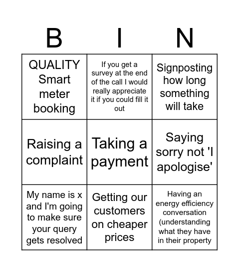 WINTER READY SUPPORT Bingo Card