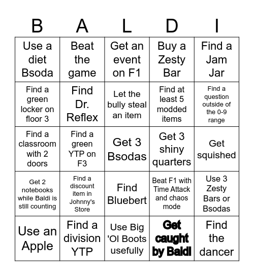 BB+ Modded Bingo Card