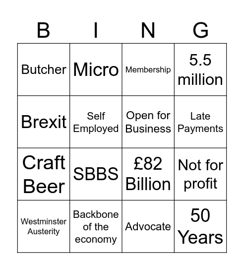 BINGO Card