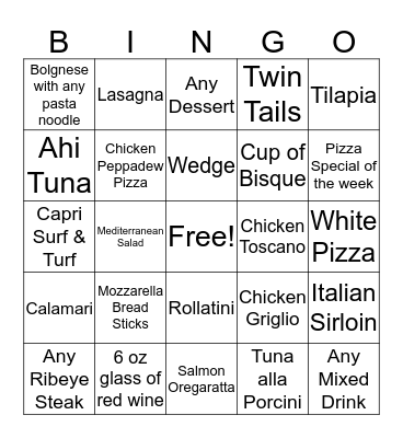 Bingo #2 Bingo Card