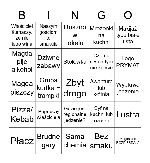 Gessler Bingo Card