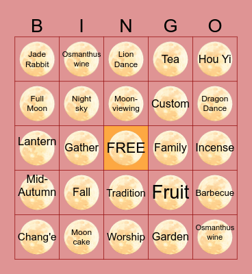 Mid-Autumn Bingo Card