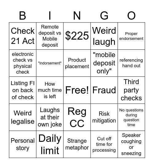 Simplified: RDC/Mobile capture 9/17/24 Bingo Card