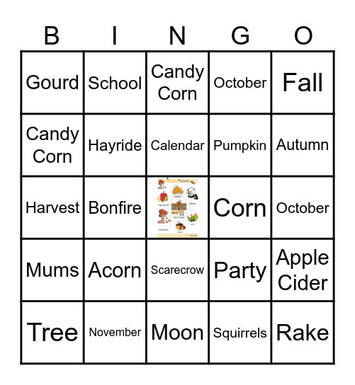 ELL Bingo Fall Bingo Card