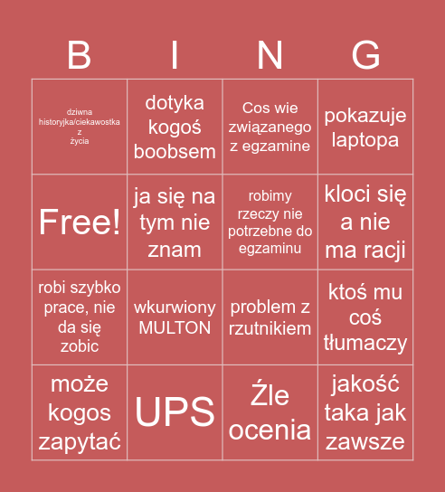 Cyco ningo Bingo Card