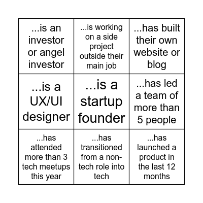 This person... Bingo Card