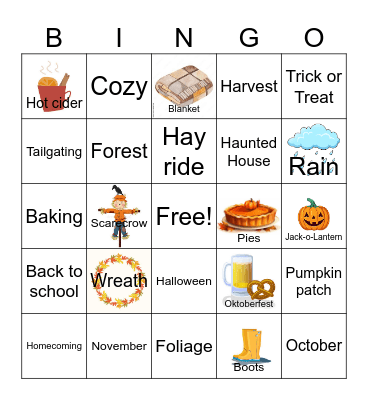 Autumn Bingo! Bingo Card