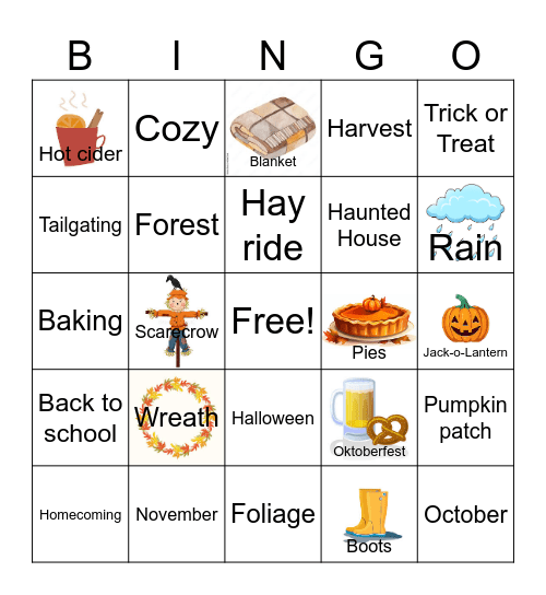 Autumn Bingo! Bingo Card