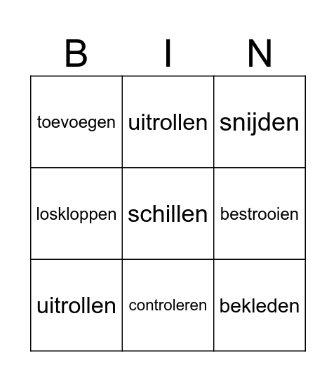 Appeltaart Bingo Card