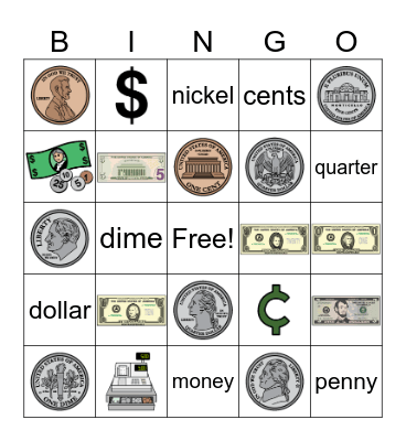 MONEY Bingo Card