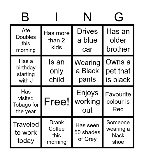 Registry Training Bingo Card