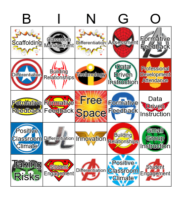 Lawrence Super Teacher Bingo Card