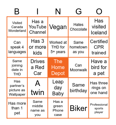 Canada Technology Team Build Bingo Card