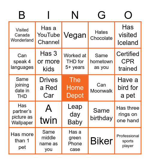 Canada Technology Team Build Bingo Card