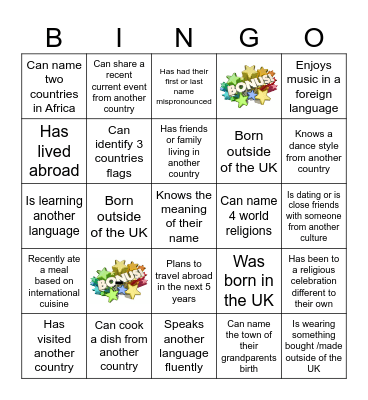 Cultural Competence Bingo Card