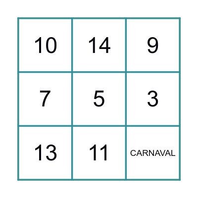 BINGO MUSICAL Bingo Card