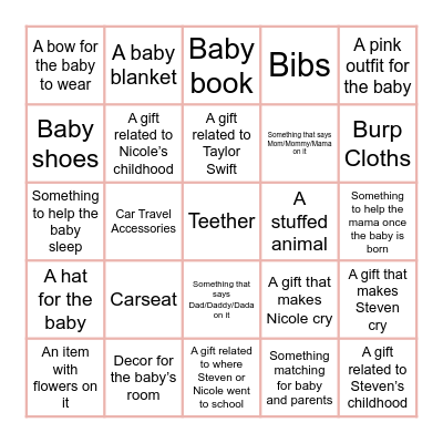 BABY BINGO Card