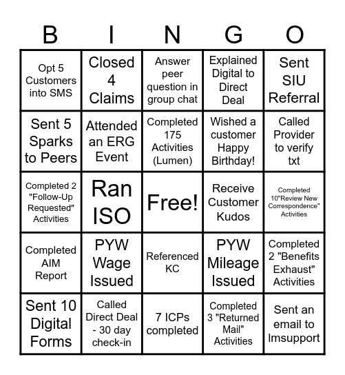 CSW 2024 Bingo Card