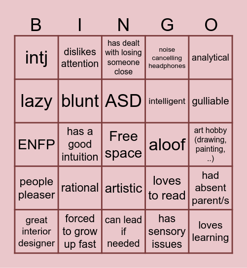 ja Kinnie Bingo Card