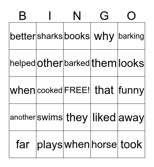 RM1 #12 Bingo Card
