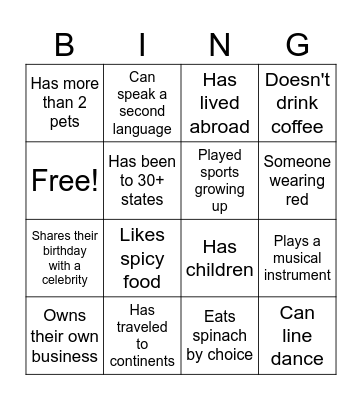 GBM BINGO Card