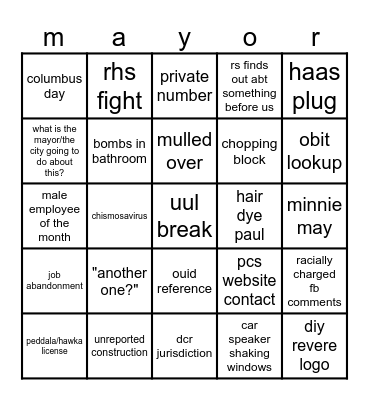 oficina 2.0 Bingo Card
