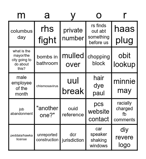 oficina 2.0 Bingo Card