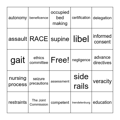 Module 4 Bingo Card