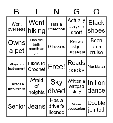 BINGO Card