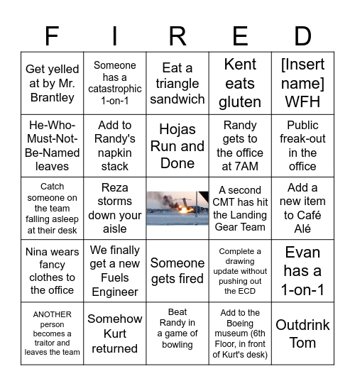 C-17 Mech Sys "Fired" Bingo Card