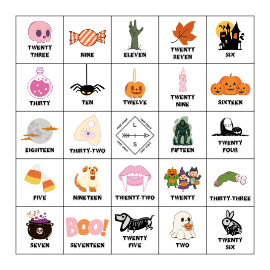 Happy Halloween! Bingo Card