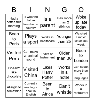 Bingo Card