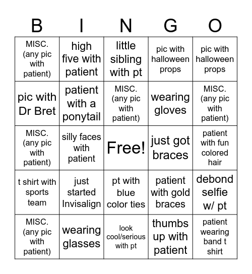 BJO Photo BINGO Card